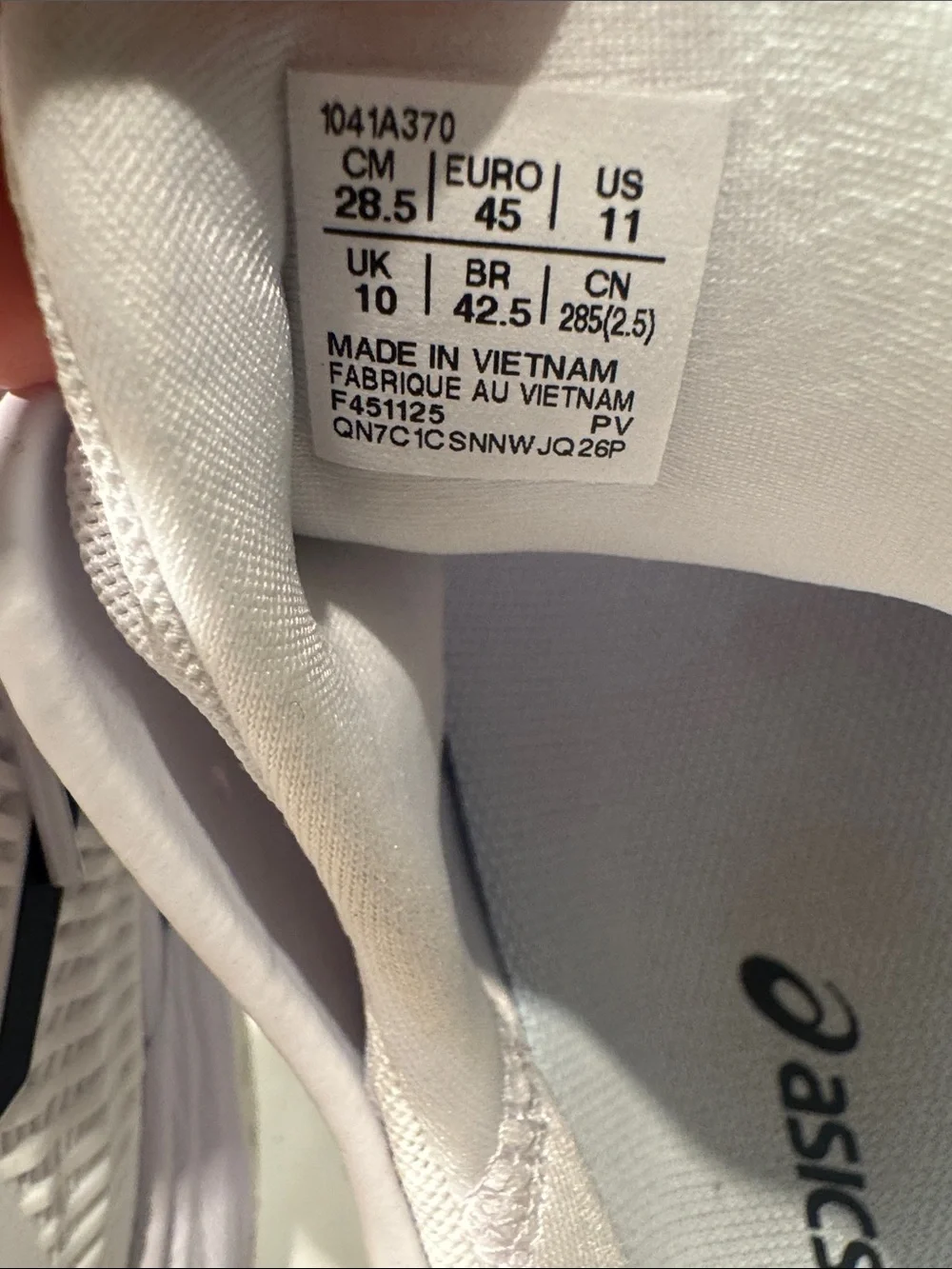 ASICS Court FF 3 Men’s Tennis Shoes Size 11 White Black $170